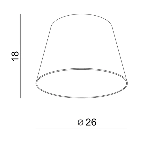 Abajur SHADE, gri, finisaj textil