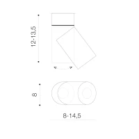 Spot aparent SIENA 3000K, crom, finisaj strălucitor, 230V, LED, 1x10W, 740lm, 3000K, CRI ≥90, IP20 2