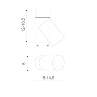 Spot aparent SIENA 4000K, crom, finisaj strălucitor, 230V, LED, 1x10W, 770lm, 4200K, CRI ≥90, IP20 2