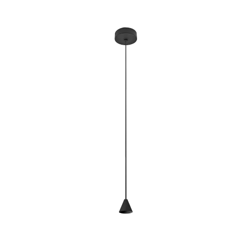 Accesoriu TENTOR, negru, finisaj mat, 230V, LED, 1x7W, 264lm, 3200K, CRI ≥90, IP20