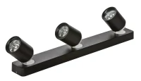 Spot TOMI, negru, finisaj mat, 230V, GU10, 3x40W, IP20