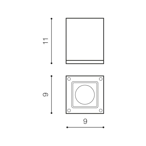 Spot aparent TONIO, alb, finisaj mat, 230V, GU10, 1x40W, IP54