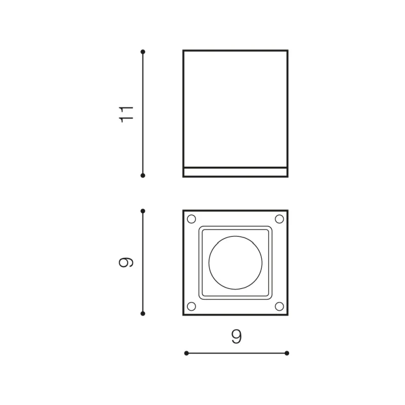 Spot aparent TONIO, alb, finisaj mat, 230V, GU10, 1x40W, IP54 2