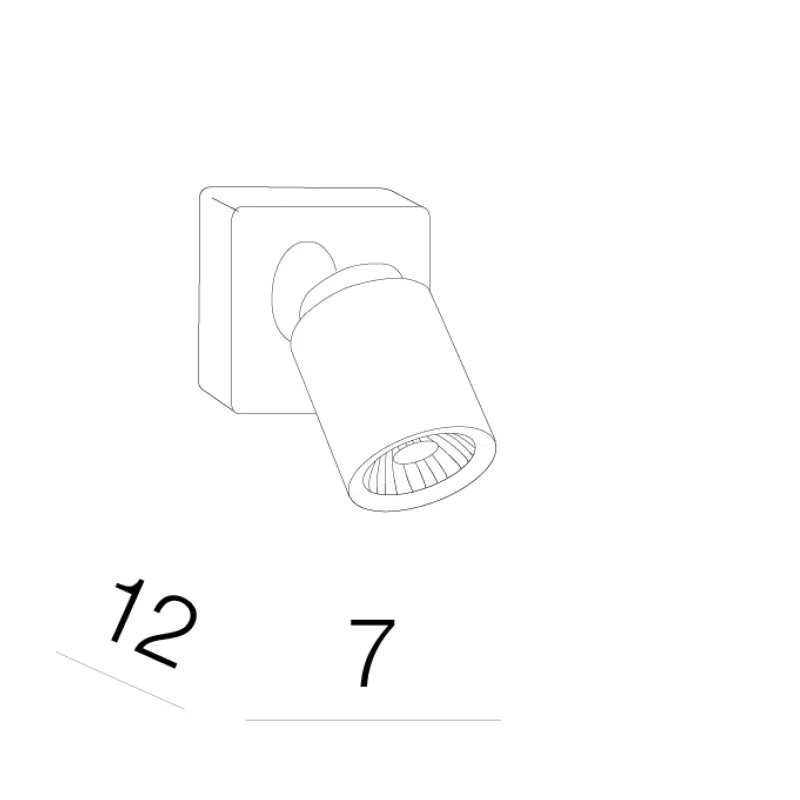 Spot TOMI, alb, finisaj mat, 230V, GU10, 1x40W, IP20 2