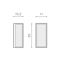 Aplică VENETO, negru, finisaj mat, 230V, E27, 1x18W, IP54 2