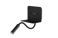 Aplică VERA, negru, finisaj mat, 230V, LED, 2x9W, 361lm, 3000K, CRI ≥80, IP20