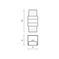 Aplică VIDAL, aluminiu, finisaj periat, 230V, G9, 1x40W, IP20 2