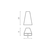 Aplică ZITA, gri deschis, finisaj mat, 230V, LED, 2x6W, 109lm, 3200K, CRI ≥80, IP54 2