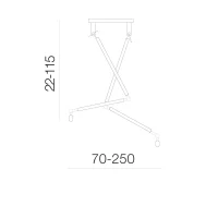 Accesoriu ZYTA S, negru, finisaj mat, 230V, E27, 2x60W, IP20 2