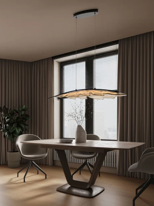 Suspensie AMADO LED 27 W, 230 V, 1112 lm, 3000K, IP20, CRI>80, aluminiu și sticlă